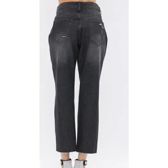 Vocal PEARL EMBELLISHED FRONT RIPPED JEANS Med NWT - Picture 4 of 5